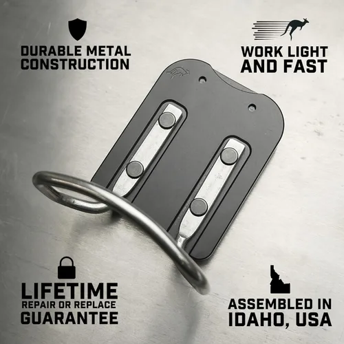 Miniatura 3 de Holstery HammerMaster Bucle Porta Martillo - Funda de Cinturón con Clip para Herramientas Sostiene Martillos, Hacha o Mazo