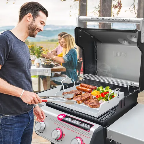 Miniatura 7 de Plancha antiadherente de acero inoxidable para parrilla de gas, plancha nanocerámica para tope de estufa de gas, placa de superficie plana de 17" x