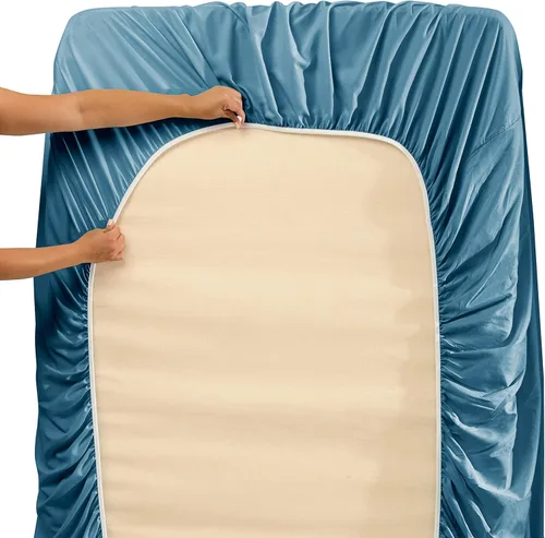Miniatura 4 de Clara Clark - Juego de sábanas King con Flex Top, 6 piezas - Sábanas de lujo para cama King con cabeza dividida, juego de cama súper suave, King