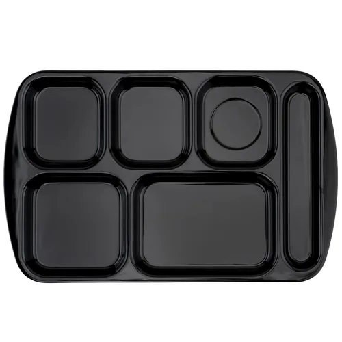 Miniatura 27 de G.E.T. Bandeja escolar para cafetería con 6 compartimentos, para zurdos, 10 x 14 pulgadas, verde bosque (paquete de 4)