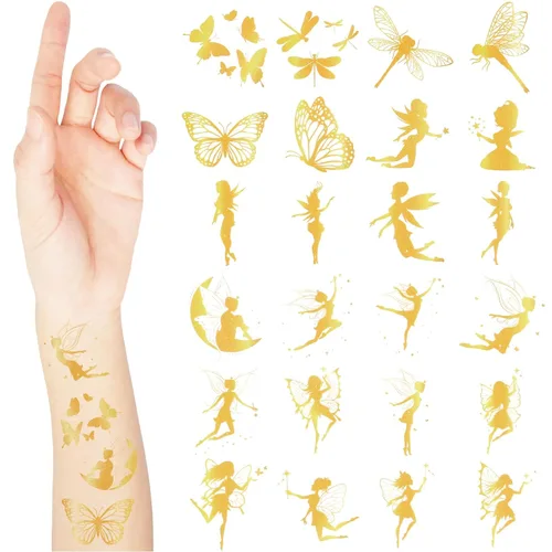 Miniatura 10 de Landhoow 240 piezas de tatuajes de Jesús te ama, tatuajes temporales con purpurina para la cara, calcomanías para el cuerpo, accesorio de disfraz