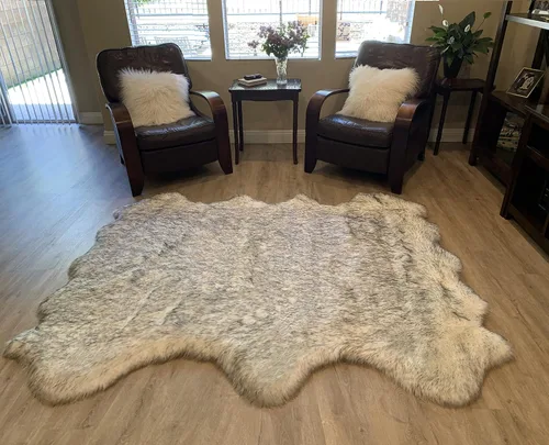 Miniatura 46 de LAMBZY Alfombra de pelo de oveja sintética, hipoalergénica, súper suave, sedosa para sala de estar, habitación de los niños, sofá