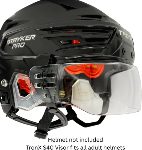 Miniatura 5 de TronX Casco de hockey de corte ventilado S40 Visera transparente (antiarañazos/antivaho) Certificado CE