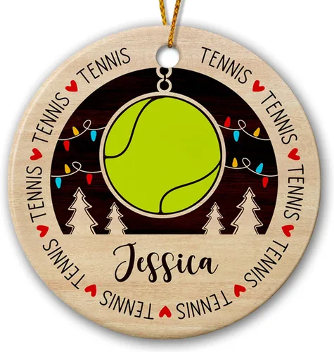Miniatura 11 de Adorno de golf personalizado, adorno de árbol de Navidad de golfista, regalo de recuerdo, adorno de cerámica de Navidad para golfista, adorno