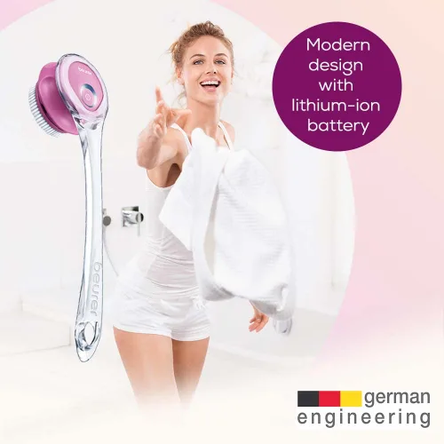 Miniatura 9 de Beurer FC55 - Limpiador corporal eléctrico para exfoliación y masaje, resistente al agua para ducharse, inalámbrico y recargable, cepillo giratorio