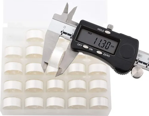 Miniatura 4 de Simthread 25 piezas de hilo de bobina preenrollado blanco tamaño A clase 15 (SA156) 60WT con caja de plástico de almacenamiento transparente 70D/2
