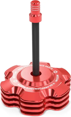 Miniatura 10 de NICECNC Tapa de combustible de gas negra con tubo de ventilación compatible con Yamaha Raptor 700 700R, Grizzly 125 TTR110 TTR125LE, repuesto