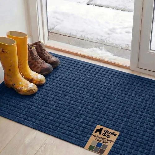 Miniatura 29 de GORILLA GRIP® HydroABSORB - Tapete ultra absorbente para puerta delantera y entrada exterior, atrapa la suciedad y la humedad, tapete de bienvenida