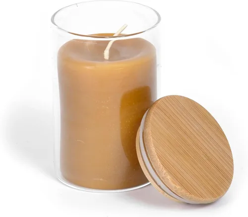 Miniatura 21 de BeeTheLight Vela de Cera de Abeja en Tarro - 100% Cera de Abeja Pura de EE.UU. en Recipiente de Vidrio - Vainilla y Miel