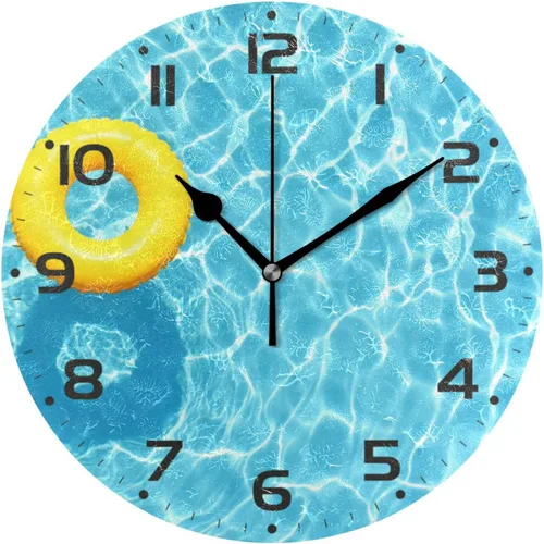 Miniatura 11 de Reloj de pared con patrón de flores mexicanas, silencioso sin tictac de 10 pulgadas, funciona con pilas, reloj fácil de leer para decoración