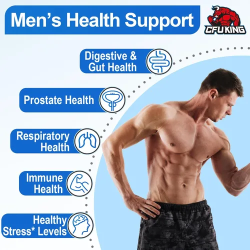 Miniatura 3 de Probióticos para hombres, 500 mil millones de UFC y 12 probióticos para hombre para la salud digestiva + 4 fibras prebióticas orgánicas