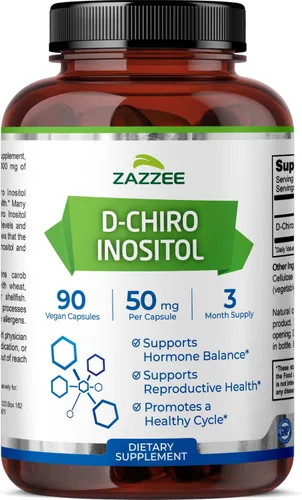 D-Chiro Inositol para SOP | 90 cápsulas vegetarianas | 50 mg por ración | Vegetarianos/veganos | Potente apoyo SOP, fertilidad, y reproductiva |