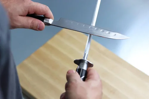 Miniatura 5 de Acero de afilado profesional de 12 pulgadas, magnetizado para mayor seguridad, sin óxido, sin plástico barato. El afilador de cuchillos Noble's