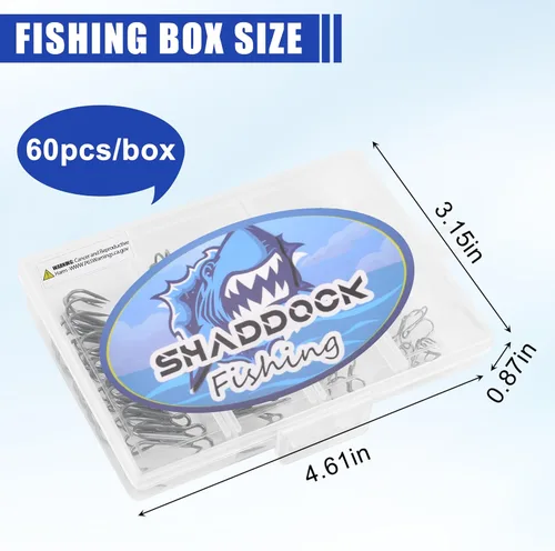 Miniatura 5 de Kit de anzuelos de pesca de acero de alto carbono, juego de anillos de pesca agudos fuertes y afilados para trucha, lubina, señuelos de bagre, cebos