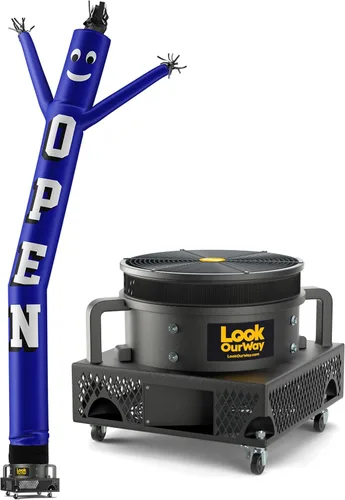 Miniatura 13 de LookOurWay - Juego de tubo inflable Air Dancers de 2,13 m de alto con hombre bailando loco con ondas y soplador resistente al clima para promoción