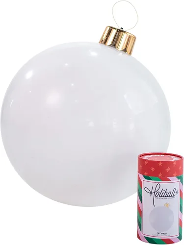 Miniatura 44 de Ornamento Navideño Inflable Holiball – Decoración Definitiva para Interior/Exterior – Reutilizable y Fácil de Almacenar – para Bodas, Fiestas, Plata