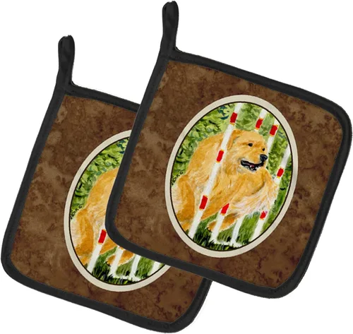Miniatura 187 de Caroline's Treasures SS8617PTHD - Juego de soportes para ollas de cocina resistentes al calor, almohadillas calientes para horno para cocinar, Husky