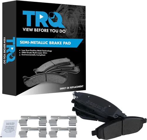Miniatura 150 de TRQ Pastillas de freno delanteras semi metálicas compatibles con Ford Expedition 2018-2021 F-150 2018-2020 Lincoln Navigator 2018-2022