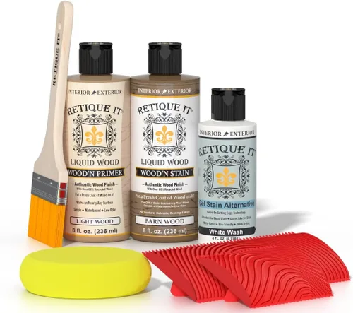 Miniatura 22 de Retique It Kit multiusos con acabado de madera - GO Beyond de madera falsa con imprimación a base de madera líquida pintable y tinte de gel - 60