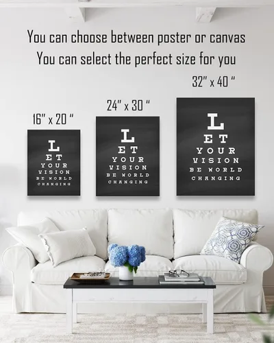 Miniatura 3 de Govivo Let Your Vision Be World Changing - Impresión artística de pared con cita motivacional, impresión de decoración de pared, póster o lienzo