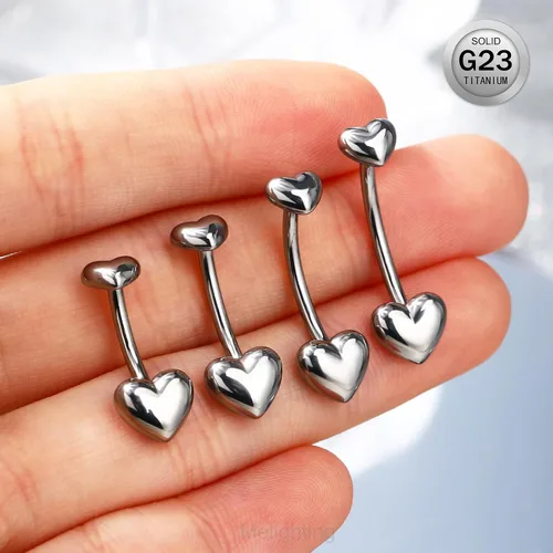 Miniatura 2 de Melighting Piercing para ombligo de titanio de 0.49 oz, con rosca interna, G23, piercing para el ombligo, piercing para el ombligo, piercing