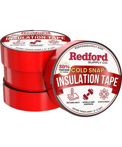 Miniatura 11 de Redford Supply Co. Aislamiento de tubería de 2 pulgadas x 14 pies, envoltura aislante de tubería para exteriores para protección contra congelación