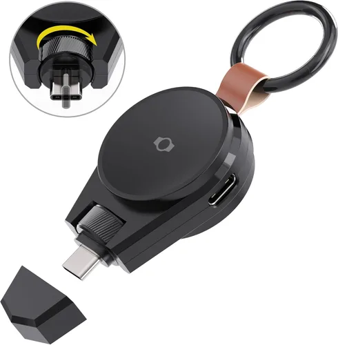Cargador portátil para Samsung Galaxy Watch 7/8, cargador de viaje USB-C 2 en 1 compatible con Galaxy Watch 8/7/6/6 Classic/5 Pro/4/3, carga de