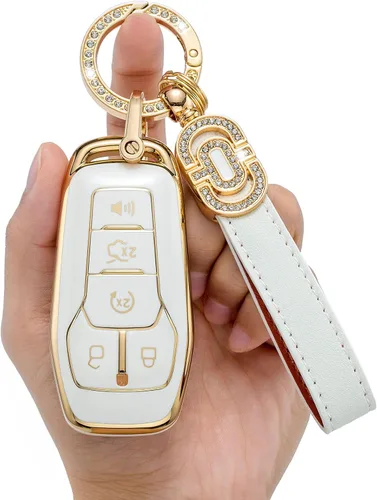 Miniatura 7 de Funda para llavero de TPU adecuada para Ford F150 F250 F350 F450 F551 Edge Explorer Smart Key Fob, Modelo A (negro).