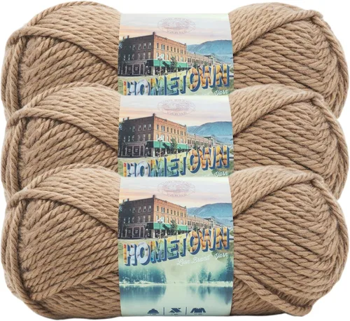 Miniatura 80 de Lion Brand Yarn Hometown - Ovillo de lana súper voluminoso para tejer, ganchillo y manualidades, 1 unidad, Phoenix Azalea