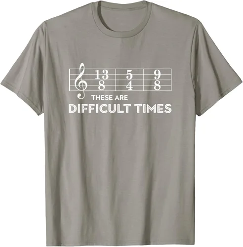 Miniatura 26 de Musician - Camiseta con texto en inglés "These are Difficult Times", talla S