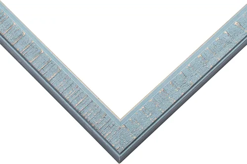 Miniatura 2 de Marco azul de 28 x 28 pulgadas, marco de madera maciza, ancho del marco de 0.75 pulgadas, profundidad interior de 0.5 pulgadas, marco azul Kingsley