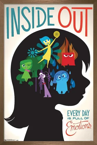 Miniatura 15 de Trends International Disney Pixar Inside Out - Póster de pared de emociones, 14.725 x 22.375 pulgadas, versión enmarcada de madera de granero