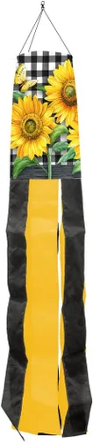 Girasoles a cuadros Verano Windsock 40" L Briarwood Lane