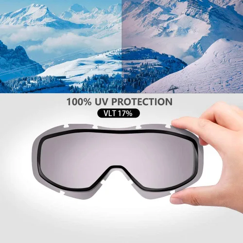 Miniatura 45 de OutdoorMaster OTG Gafas de esquí – Gafas sobre lentes para esquí y snowboard para hombres, mujeres y jóvenes – 100% de protección UV A1-vlt 46%