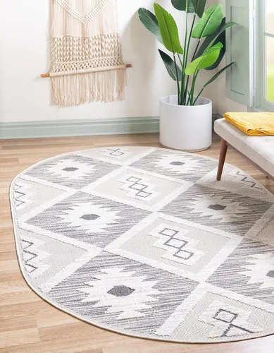 Miniatura 9 de Unique Loom Arlo Collection - Alfombra Kai (rectangular 2' 0" x 3' 0", beige arenoso/gris)