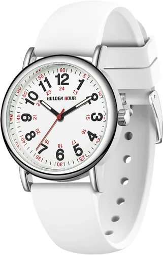 Miniatura 24 de GOLDEN HOUR - Reloj de enfermera impermeable para profesionales médicos, estudiantes, mujeres y hombres, esfera luminosa de fácil lectura, 24 horas