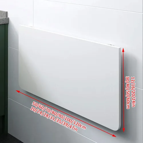 Miniatura 2 de Mesa plegable de pared para cocina, comedor, con soporte de acero inoxidable, mesa de almacenamiento para lavandería, mesa de trabajo