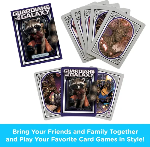 Miniatura 2 de AQUARIUS Guardians of the Galaxy Rocket & Groot Nouveau - Baraja de cartas con temática de cómic para tus juegos de cartas favoritos - Productos