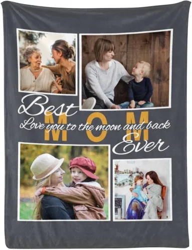 Miniatura 49 de Manta personalizada con fotos, mantas personalizadas con imagen para madre, padre, niños, hermana, amigos, parejas, cumpleaños, 1 foto, 30 x 40