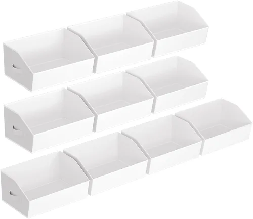 Miniatura 38 de Homsorout Organizador trapezoidal para armario, cestas grandes para organizar, caja de almacenamiento de tela para estantes, cubos de almacenamiento