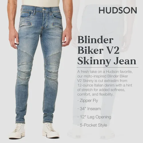 Miniatura 2 de HUDSON Jeans ajustados para hombre The Blinder V.2 Rp