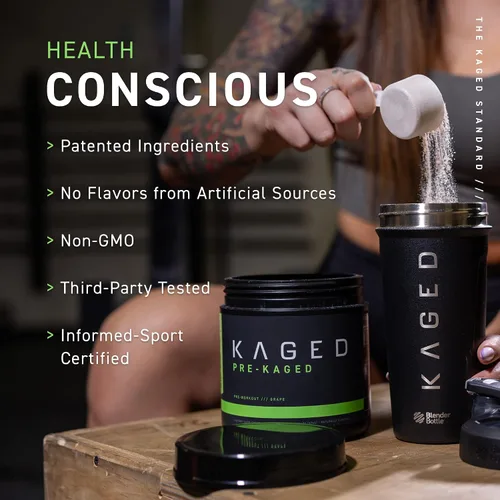 Miniatura 5 de Kaged Muscle - Suplemento en polvo preentrenamiento, preentreno para hombres y mujeres, ofrece energía intensa, enfoque y pumps musculares