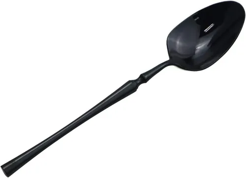 Miniatura 5 de Juego de cubiertos negros de 5 piezas de acero inoxidable 18/10 para 1, acabado espejo, ideal para bodas, festivales, fiestas, cocina en casa, apto