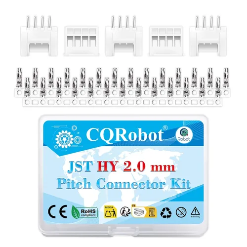 Miniatura 11 de CQRobot JST EL 4.5 mm de paso 2 pines conector electrónico IC macho, enchufes hembra carcasa y kit de terminales de crimpado en T macho/hembra. 50
