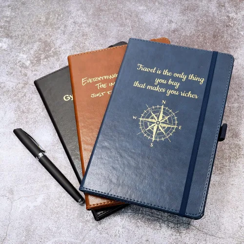Miniatura 8 de CustomDesign.Shop Cuaderno personalizado personalizado de tapa dura A5 Diseña un diario verdaderamente único Idea de regalo en relieve dorado