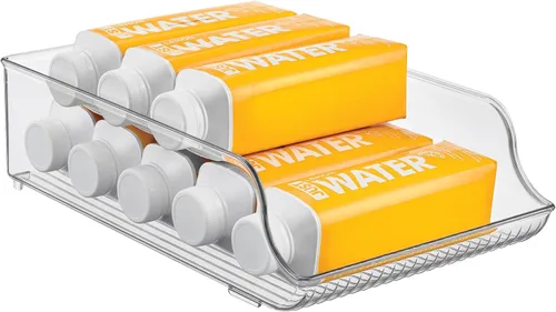 Miniatura 7 de Organizador de botellas de agua iDesign para refrigerador o despensa - Transparente - Fabricado en EE. UU Para nevera o despensa, transparente