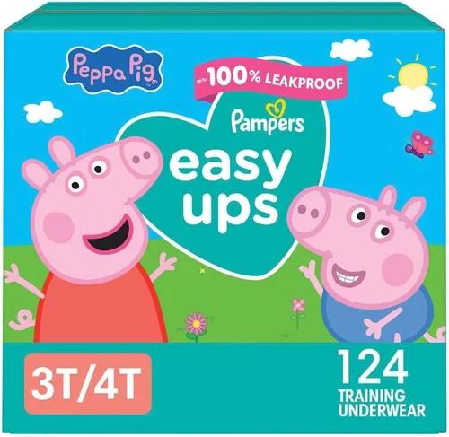 Miniatura 26 de Easy Ups - Pantalones de entrenamiento para niñas y niños, talla 4 (2T3T), 25 unidades, ropa interior absorbente de Peppa Pig, hasta un 100% a