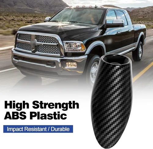 Miniatura 2 de Funda de Montaje de Antena AM FM Compatible con 2011 2012 2013 2014 2015 2016 2017 2018 Dodge RAM 1500 2500 3500 Accesorios Color Fibra de Carbono