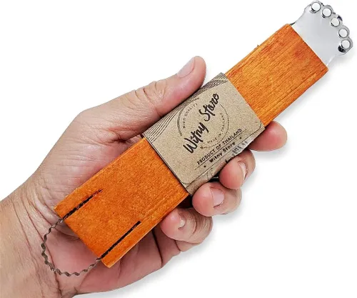 Miniatura 8 de WitnyStore Herramienta de cocina de acero inoxidable de 3½ pulgadas de largo, rallador de coco triturador, hoja raspadora, estilo tradicional