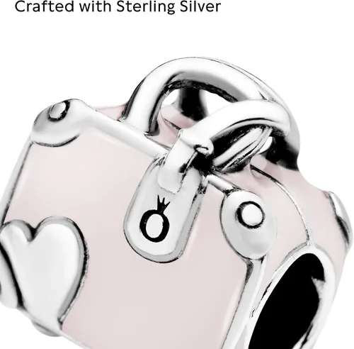 Miniatura 3 de PANDORA Joyería rosa bolsa de viaje encanto de plata esterlina